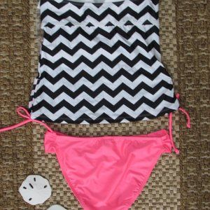 Hula Honey Chevron Bandeau Tankini